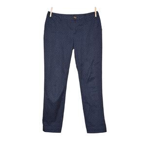 GAP $48 Navy Printed Skinny Leg Aubrey Pant Roll Up Crop Size 2
